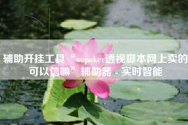 辅助开挂工具“wepoker透视脚本网上卖的可以信嘛	”辅助器 - 实时智能