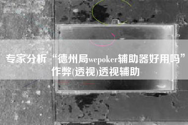 专家分析“德州局wepoker辅助器好用吗	”作弊(透视)透视辅助